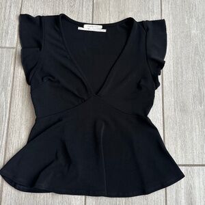 Urban Outfitters | Cropped Peplum Top | Size XS